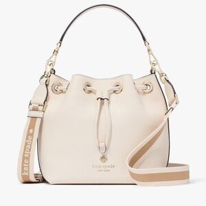Kate Spade Emma Small Bucket Bag Parchment